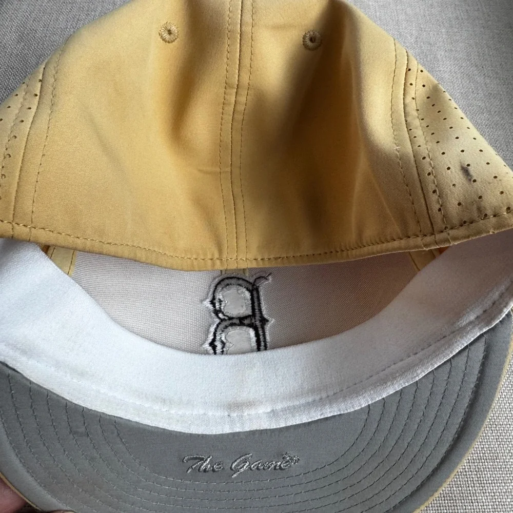 The Game Khaki Baseball Cap Old English‎ Boston Red Sox Perforated Hat Large